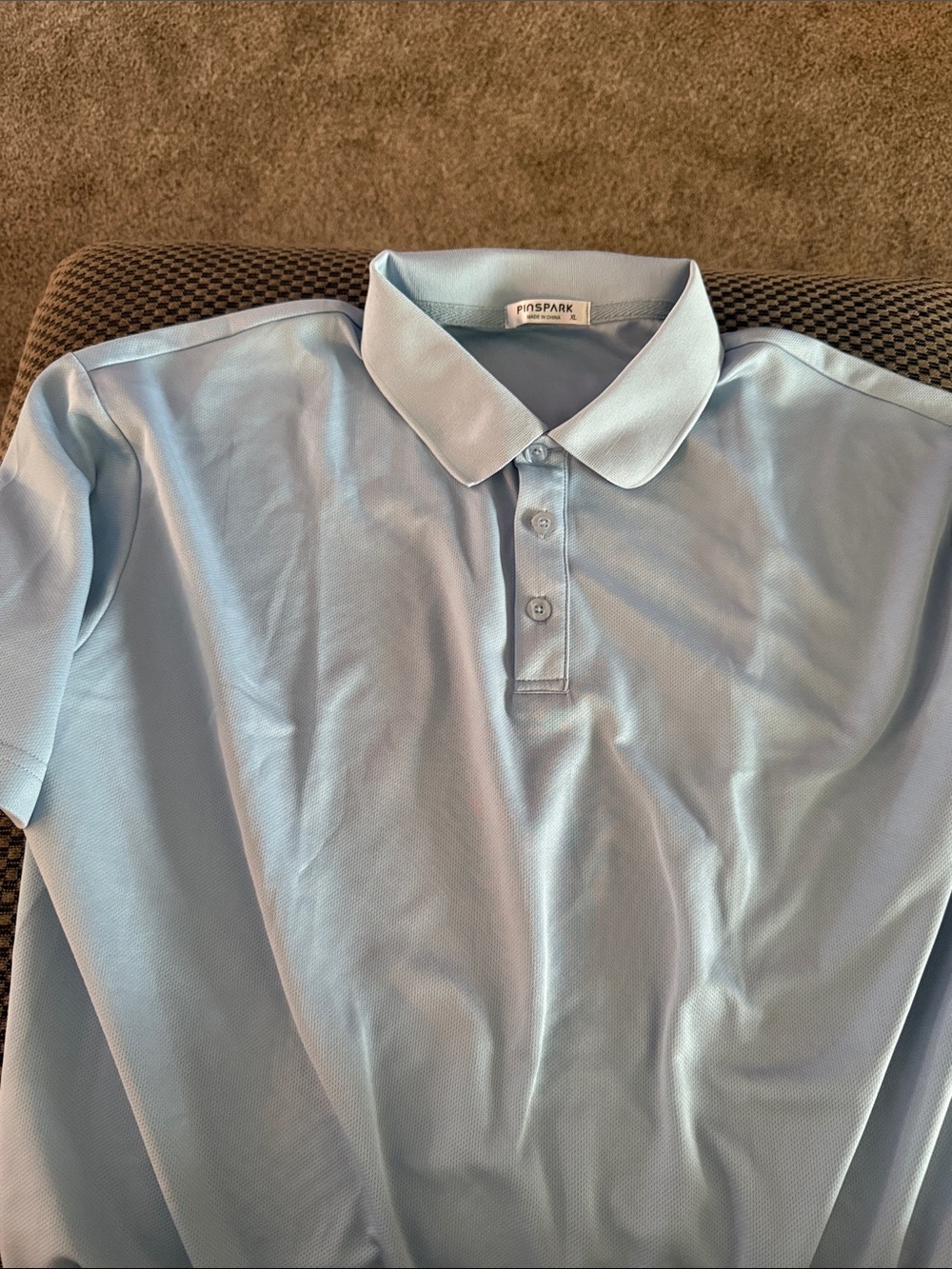 Pinspark Men's Classic Breeze Polo in Pale Blue